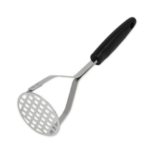 Chef Craft Select Sturdy Masher, 10.25 inch, Stainless Steel/Black