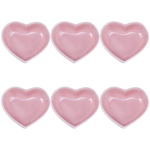 Gaolinci Heart-Shaped Multipurpose Ceramic Sauce Dish Seasoning Dishes Sushi Dipping Bowl Appetizer Plates Serving Dish Saucers Bowl cover