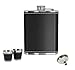 Petaca de acero inoxidable de 7 oz / 200 ml,Petacas de whisky, Petaca Portátil,con 2 tazas y 1 embudo,petaca personalizada,para almacenar whisky y Alcohol.fuga prueba licor cadera frascos