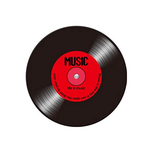 RISTHY Alfombras Modernas Alfombras de área Redonda de Patrón de Disco Salón Dormitorio Alfombras Suaves Antideslizantes 40X40cm