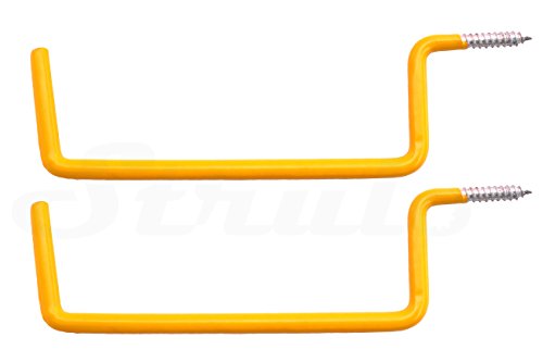 Strulo - 2 Piece 9’’ Inch Wall Mounted Ladder and Utility Hook