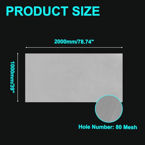 QUARKZMAN 80 Mesh Nylon Netzgewebe Filtertuch Gewebtes Netzbuch Filterstoff (78x 39) Für Farbe Hausbrauen Weiß