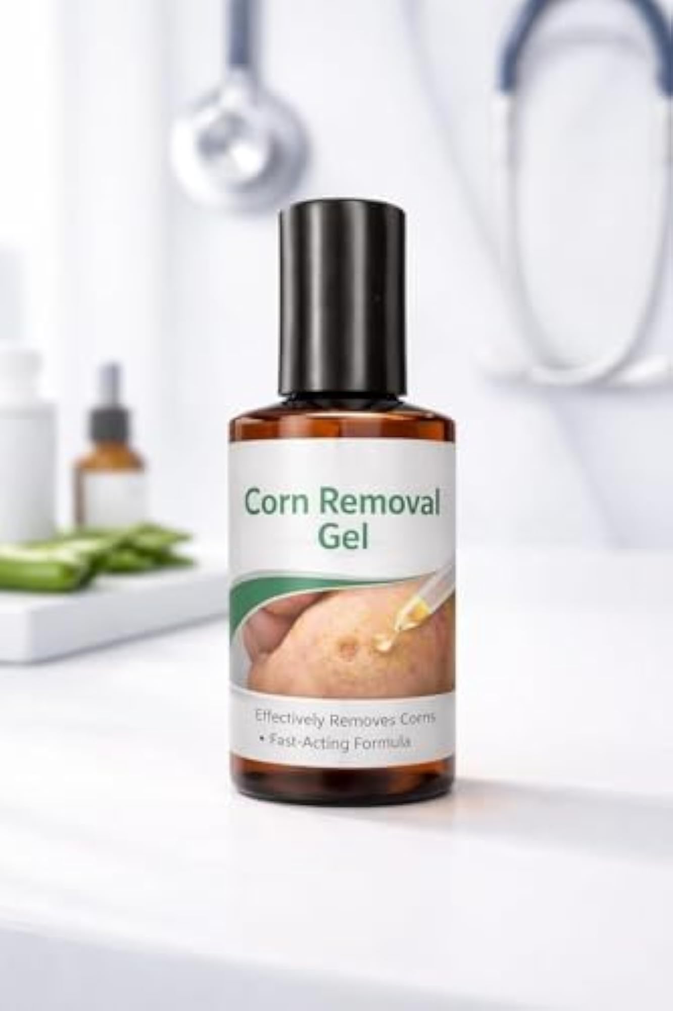 Corn Removal Gel for Feet, Lactic Acid Roll-On, Foot Care
