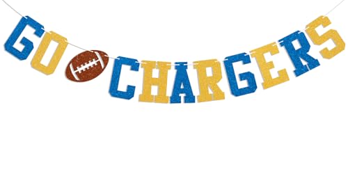 Go Chargers Banner - Chargers Party Sign, College Football Party