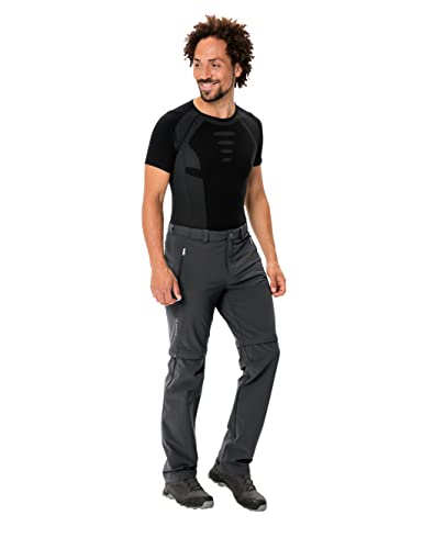 Foto von VAUDE Wanderhose Herren Farley Stretch T-Zip Pants III, Wasserabweisende Herren Wanderhose Zip Off, atmungsaktive Trekkinghose mit Hosenbund, komfortabel & schnelltrocknend