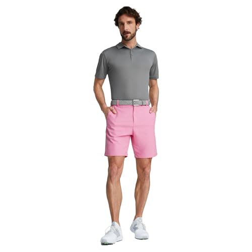 Image of PUMA GOLF Womens Dealer 8 Shorts, Pink Mist, 32W X 8L US