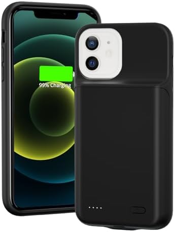 HUOBAO Akkuhülle für iPhone 12Mini, [5000mAh] Zusatzakku Ladehülle 