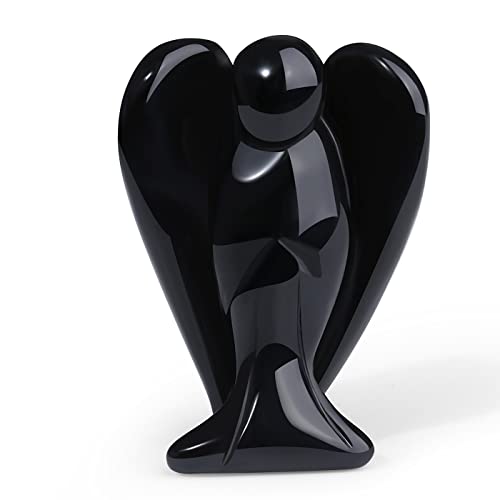 XIANNVXI Obsidian Schutzengel Kristalle Engel Figur Heilung Kristall...