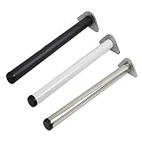 Vicareer Pieds De Table en Métal, Les Pieds des Meubles en Acier Inoxydable Noir Pieds Télescopiques 30mm Réglable, Pieds De Support De Comptoir De Cuisine/Pieds De Bar 1 Pièce