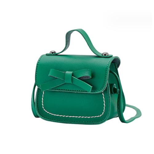 Spldsun Sac a Main Enfant, Sac à Bandoulière pour Filles, Mini Sac à Main avec Nœud Papillon, pour Fête, Shopping, Photographie, Performance (Vert)
