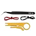 Electric Sodering Iron Kit set 110V 60W Adjustable Temperature Soldering Iron Digital Multimeter 5pcs Soldering Tips Solder Wire Stand, Desoldering Pump Tweezers Welding Tool Screwdriver wire stripper