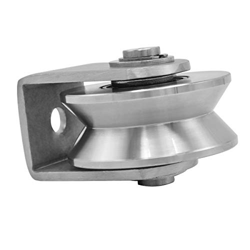 Penkwiio PK010 Grooved Wheel Pulley Block Pulley Wheel Stainless Duplex Bearing Silent Detachable Heavy Duty Traction Wheel For Material Handling And Moving Lifting Loading 1760Lb/800 Kg thumb #2