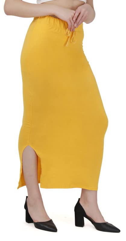 Image of Lycra Blend Cotton Saree Shapewear Petticoat for Women and Girls, Skirts Shapewear Dress for Saree