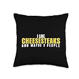Funny National Cheesesteak Day Philly Throw Pillow