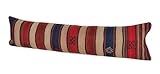 Kilimwarehouse King Size Kilim Pillow Cover 12x47 inch Handmade Lumbar Oriental Kilim Pillow Bedding Organic Oblong Accent Cushion Cover Huge Twin Extra Long Pillow