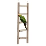  Juguete de madera natural para pájaros, columpio para loros, periquitos, cacatúas, cotorras, tórtolas, pinzones, cacatúas africanas grises