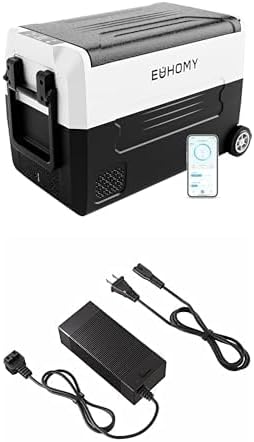Bundle of EUHOMY 12 Volt Refrigerator, 48QT(45L) 12V Fridge, Electric Cooler+ EUHOMY DC Power Cord