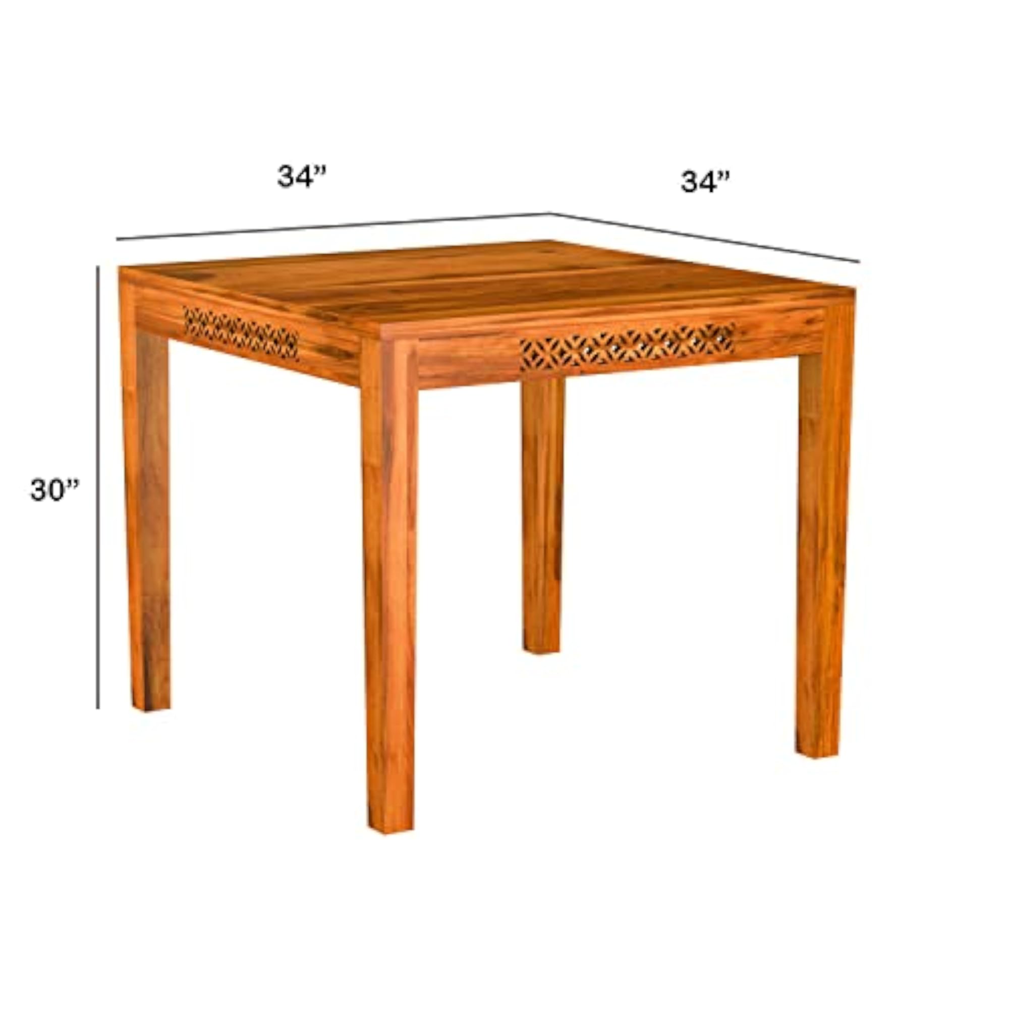 Premium Sheesham Wood Dining Table with 2 Chairs Set
