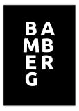 Premium Poster Stadt BAMBERG | Städtemotiv, Typografie | 