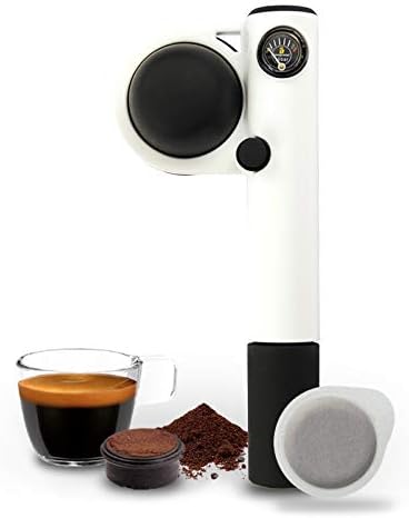 Handpresso Pump White 48257 Portable and manual espresso machine for ESE pods or ground coffee