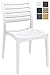 Produktbild CLP Gartenstuhl ARES aus Kunststoff l Küchenstuhl belastbar bis 160 kg l Wasserabweisender, UV-beständiger Stapelstuhl Weiß