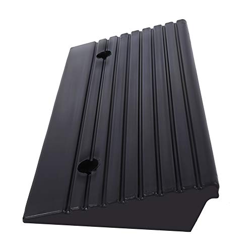         2 Rampas Negras de Goma, Rampas Bordillos Rampas de Acceso, para Coches Sillas de Ruedas Motos Bicicletas Absorción de Impactos Fuerte Resistencia Al Aplastamiento 48.7 x 24 x 10 cm       