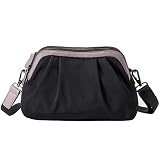 FOXLOVER Crossbody Bags for Women Fashion Small shoulder Purse with Adjustable Strap (Black)