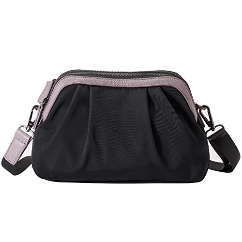 FOXLOVER Crossbody Bags for Women Fashion Small shoulder Purse with Adjustable Strap (Black)