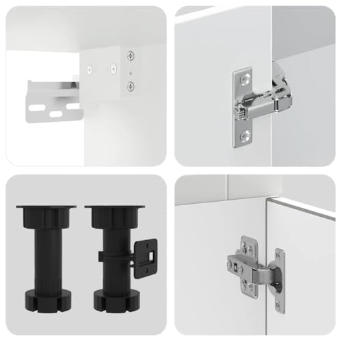 EMYRLXQW Cabinets & Storage - 11 Piece Porto White Engineered Wood Kitchen Cabinet Set - Image 7