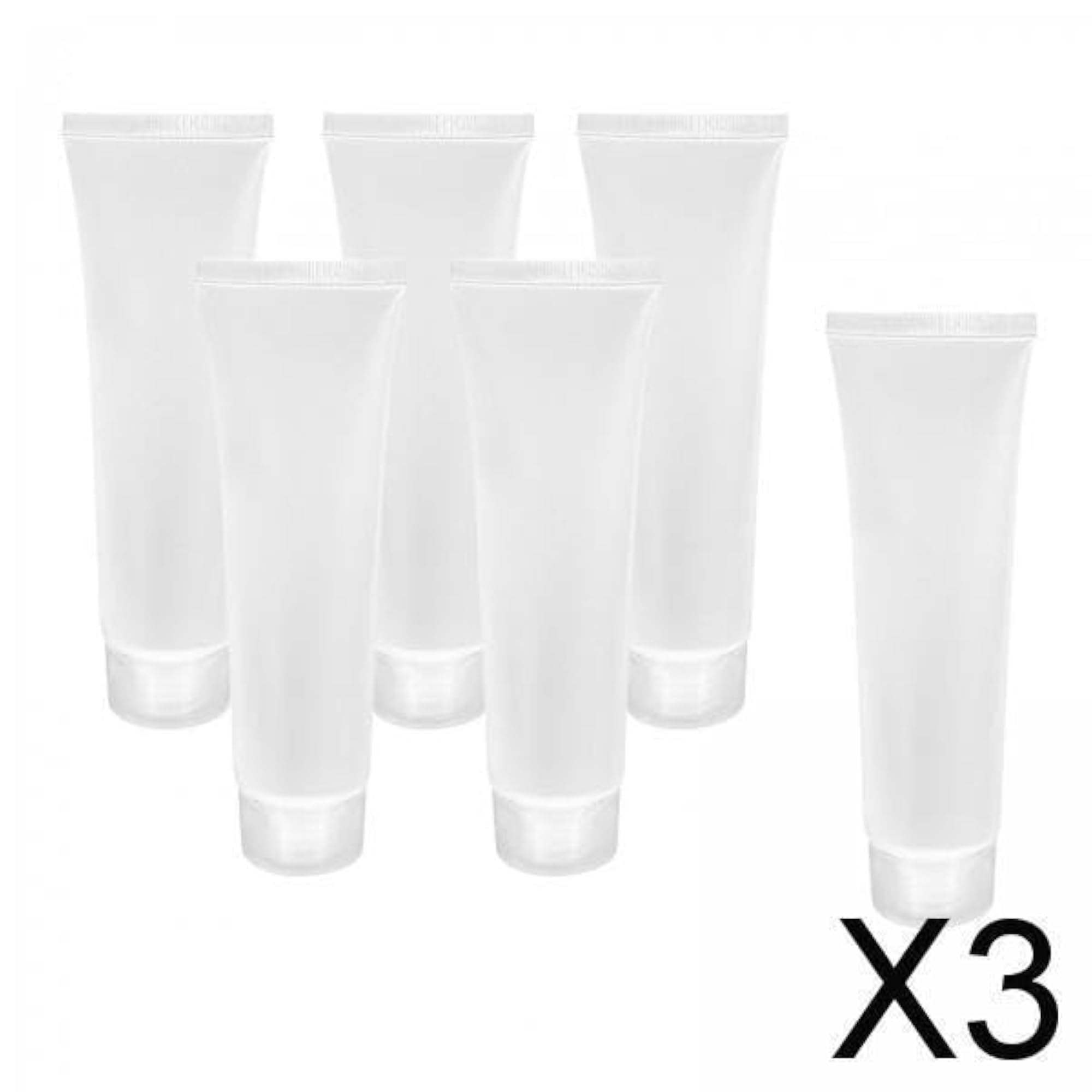 3x6 Pieces Makeup Sample Soft Container Tube Bottle for Shampoo