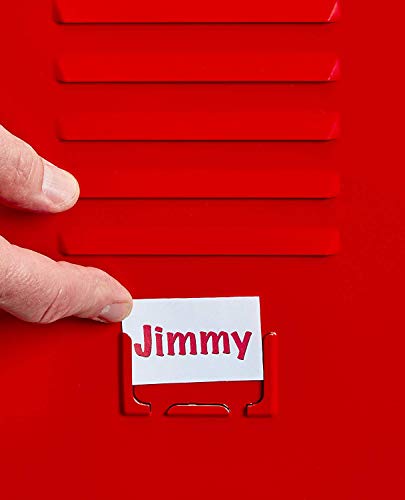 Adiroffice Kids Steel Metal Storage Locker - For Home & School - With Key & Hanging Rods (48 In 1 Door, Red) #TOP1