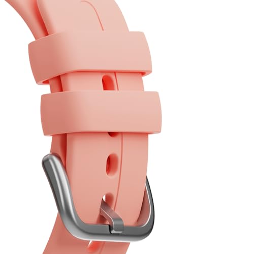 Gabb Watch Style Band - Kids Watch Band Replacement, Flexible, Waterproof Soft Silicone for All Watches, Easily Adjustable, Sweatproof and High-Performance Silicone (Peachy Pink)2