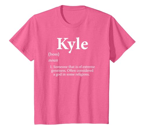 Kyle Definition Personalized Name Costume for Kyle T-Shirt, Youth, Pink Heather, 2T