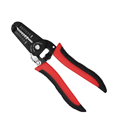 QZHDX Pliers,Crimping Pliers Wire and Cable Cutters 8" Electrical Wire Stripping Tool Professional Electrician's Hand Tools Wire Stripper Manganese Steel Tool