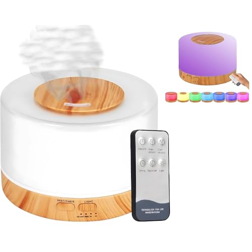 Umidificador De Ar Ultra-Sônico 500Ml, Difusor De Óleo Essencial,...