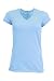 Polo Ralph Lauren Women's Pony Logo V-Neck Tee (Large, Blue)