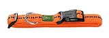 HUNTER POWER GRIP VARIO BASIC Hundehalsung, Hundehalsband, Nylon, gepolstert, strapazierfähig, M, orange