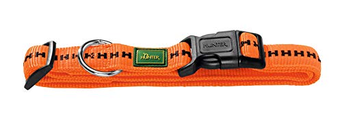 Preisvergleich Produktbild HUNTER POWER GRIP VARIO BASIC Hundehalsung, Hundehalsband, Nylon, gepolstert, strapazierfähig, M, orange