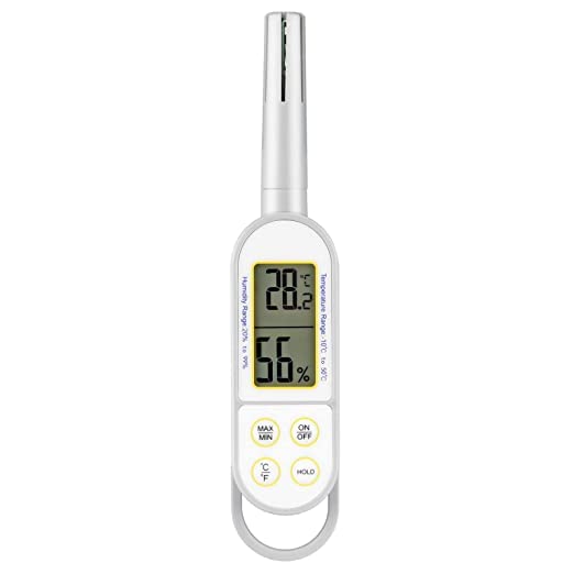 VCK Digital Thermo-Hygrometer 2 in 1 Digital Temperature Humidity Meter Handheld Temperature Humidity Meter Min/Max Value, Data Hold C/F Digital Psychrometer for Industry, Agriculture (B0B1VHX6N7) Amazon Price History, Amazon Price Tracker
