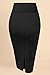 TRENDMALLS Women's High Waist Stretch Below Knee Suit Pencil Skirts for Women Black