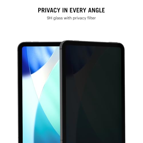 Image of DailyObjects Sheath Privacy Glass Screen Protector For iPad 11th Gen 2025 | 9H Toughened Glass Screen Protector with Bubble Free Applicator Tray