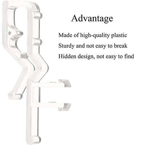 Blind Clips For Valance 1.8 Inch Hidden Channel Window Valance Clips Clear Plastic Replacement Accessories Parts For Horizontal Wood Blinds (10 Pieces) #TOP5