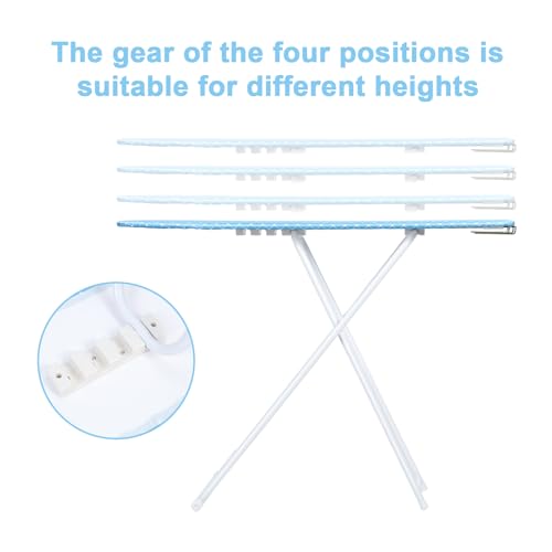 42 inch Ironing Board, Iron Board with Stainless Steels Iron Rest,Ironing Table Height Adjustable,Collapsible, Space Savier Ironing Table (Blue A) - Image 7