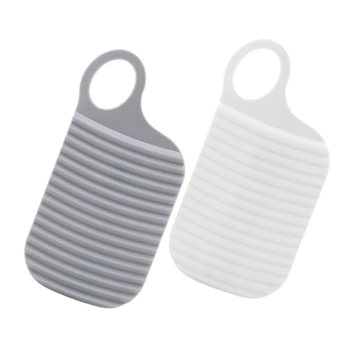 Gatuida 2個手持ち吊り下げ式滑り止め洗濯板 丈夫な素材でコンパクト旅行用衣類洗浄ツール 収納簡単壁掛け対応 節約効果のある洗濯補助用品