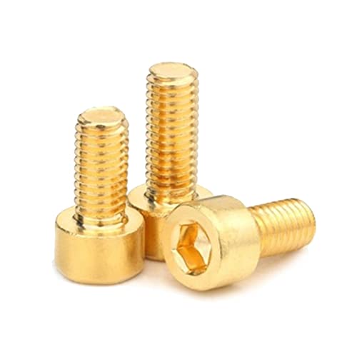 Tornillos de cabeza Allen 20pcs latón Tornillo de cabeza M2 latón Tornillos Allen, M2, 4mm Cover