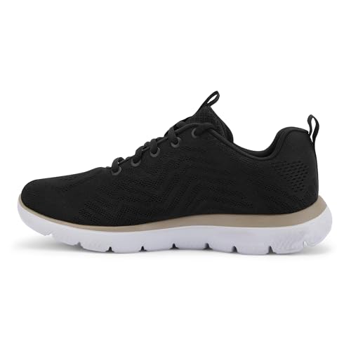 Image of Skechers Womens Summits Black Gold Casual Slip On Shoe