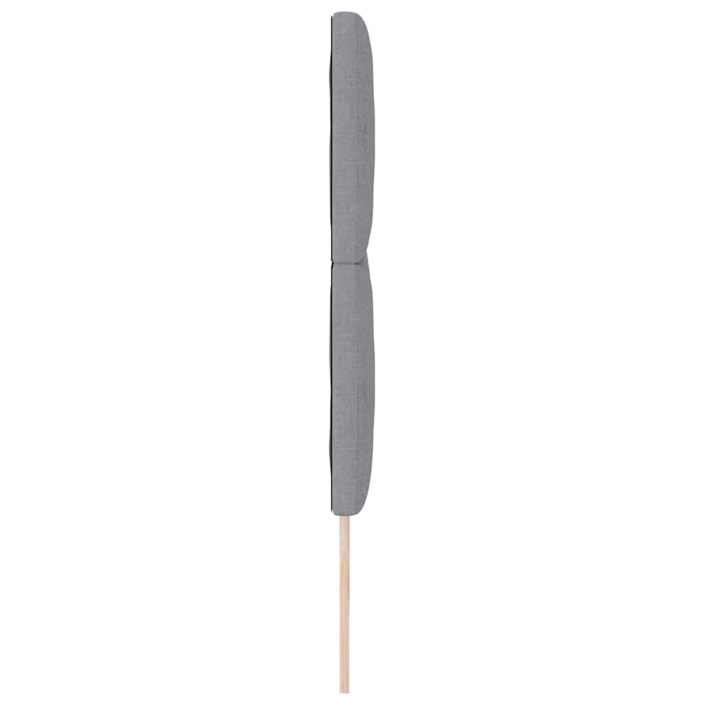 Cabecero de cama de 200 cm de ancho - Funda de tela gris claro - Acolchado con marco de madera de pino - Diseño moderno - Robusto y duradero - Altura ajustable - Para dormitorio, cama
