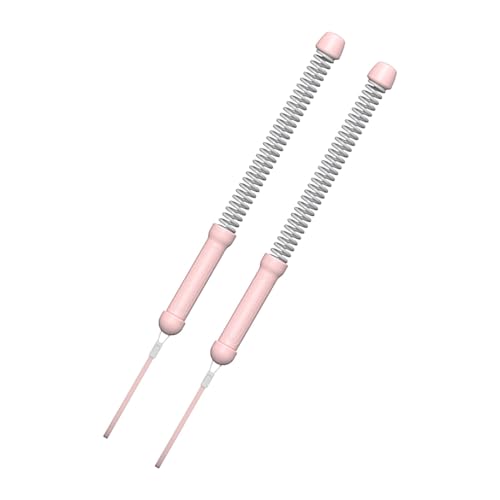 HBXNMOC Training Rope Set of 2 - Strength Training Equipment with Interchangeable Spring Rods for Indoor/Outdoor Use, Compact Design, Full Body Workout, Beginner(Pink)
