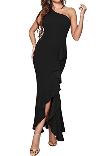BTFBM Women One Shoulder Sleeveless Cocktail Dresses