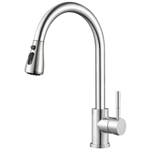 SURFOU Rubinetto Lavello Cucina, 2+1 Modalità con Doccetta Estraibile, Miscelatore